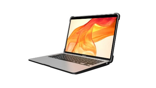 MAXCases Extreme Shell-L for MacBook Air 13.6" (2022 M2) & MacBook Air 13.6 M3 (A3113) & MacBook Air 13.6" M4 (2025) (Black/Clear)