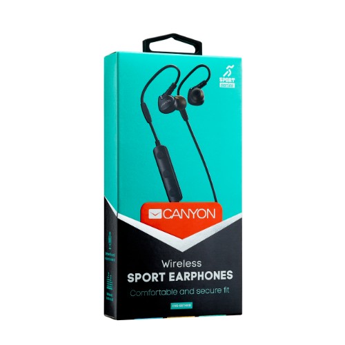 Canyon CNS-SBTHS1B headphones/headset Wireless In-ear Sports Micro-USB Bluetooth Black, Graphite