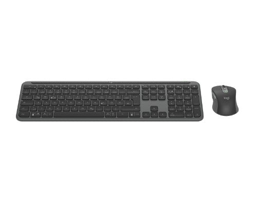 Logitech 920-012483 keyboard Mouse included Office RF Wireless + Bluetooth QWERTZ German Graphite