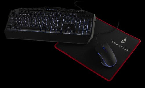 SureFire Silent Flight 320 Gaming mouse pad Black, Red