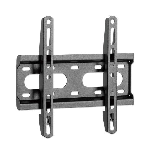 Manhattan Wall Mount for TV & Monitors (Fixed Ultra Slim), For screens 23" to 42", VESA compatability: all between 75x75mm and 200x200mm - check the dimensions of the four mounting holes on back of screen to ensure it fits, Max 45kg, Black, Bracket
