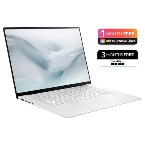 ASUS Zenbook S16 UM5606GA-SR040W Copilot+ PC AMD Ryzen™ AI 7 445 Laptop 40.6 cm (16") Touchscreen 3K 32 GB LPDDR5x-SDRAM 1 TB SSD Wi-Fi 7 (802.11be) Windows 11 Home White
