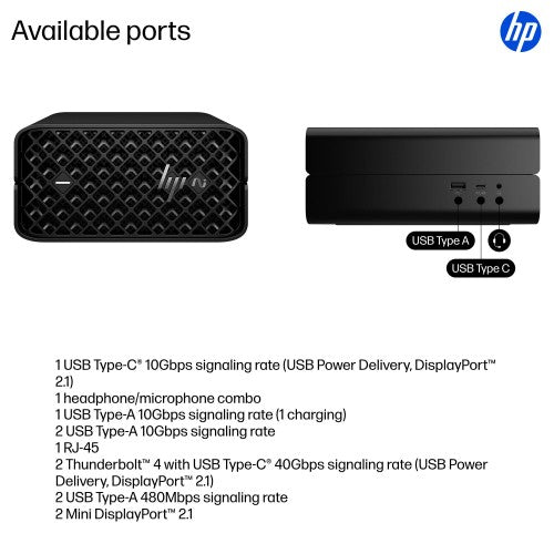 HP Z2 Mini G1a Copilot+ PC AMD Ryzen AI Max PRO PRO 385 64 GB LPDDR5x-SDRAM 1 TB SSD Windows 11 Pro Mini PC Workstation AI Workstation, AI PC Black