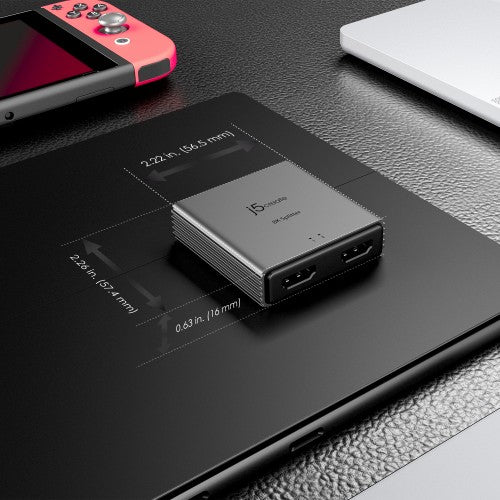 j5create JDSH812 8K HDMI™ 2.1 2-Way Splitter