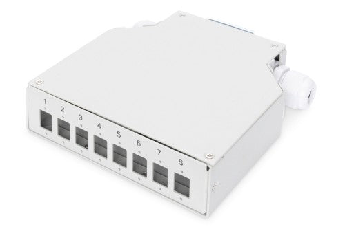 Digitus Din Rail Splice Box for 8 LC/DX couplers