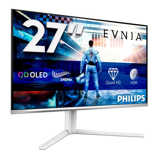 Philips Evnia 6000 27M2N6501L/00 computer monitor 67.3 cm (26.5") 2560 x 1440 pixels Quad HD QD-OLED White
