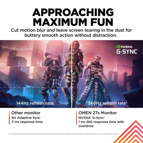 OMEN by HP 27 inch FHD 240Hz Gaming Monitor - OMEN 27s