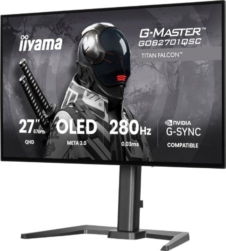 iiyama G-MASTER GOB2701QSC-B1 computer monitor 68.6 cm (27") 2560 x 1440 pixels 2K Ultra HD OLED Black