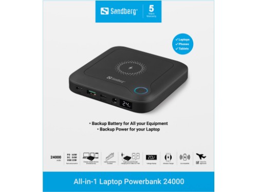 Sandberg All-in1 Laptop Powerbank 24000