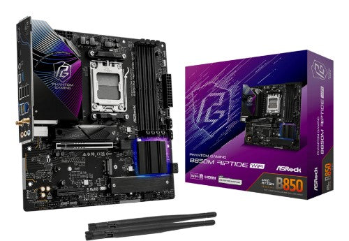 Asrock Phantom Gaming B850M Riptide WiFi AMD B850 Socket AM5 micro ATX