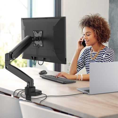 j5create JTSA301 Ergonomic Monitor Mount with Dock, Black