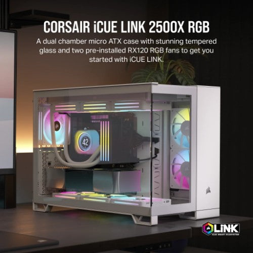 Corsair 2500X RGB Micro Tower White