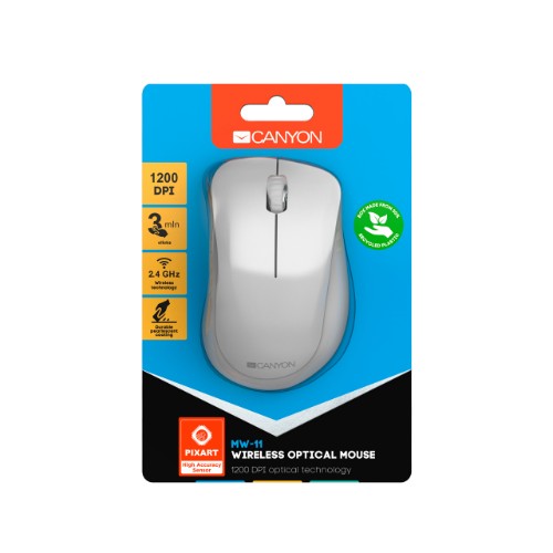 Canyon CNE-CMSW11PW mouse Right-hand RF Wireless Optical 1200 DPI