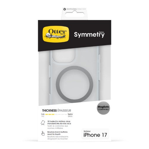 OtterBox Symmetry Clear MagSafe Series for Apple iPhone 17, transparent