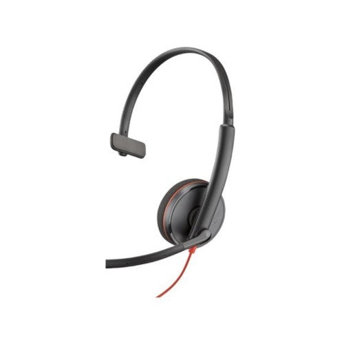HP Poly Blackwire 3210 Monaural USB-C Headset +USB-C/A Adapter (Bulk)