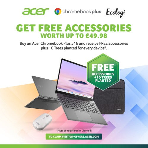 Acer Chromebook Plus 516 Intel Core i3-1315U 8GB RAM 128GB UFS 16" Chrome OS Laptop