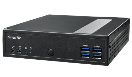 Shuttle XPC slim Barebone DL40N, Intel N150, 1x DDR5, 2x LAN (2x 2.5Gbit), 2xCOM,1xHDMI,1xDP, 1x VGA, fanless, 24/7 permanent operation