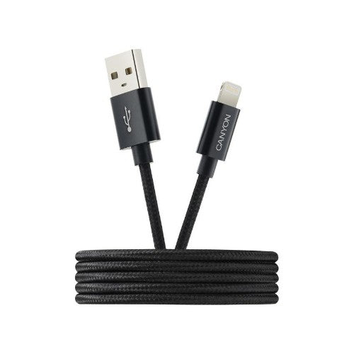 Canyon CNE-CFI3B mobile phone cable Black 1 m USB A Lightning