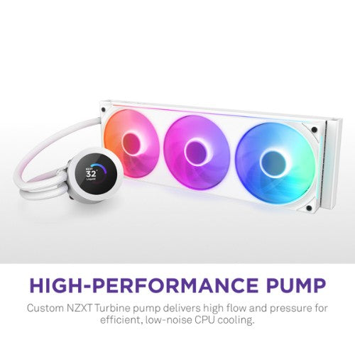NZXT Kraken Plus 360 RGB Processor All-in-one liquid cooler White 1 pc(s)