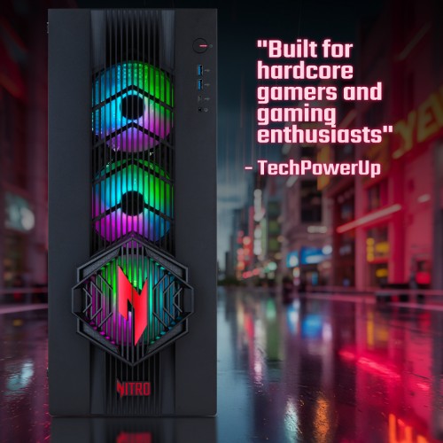 Acer NITRO 70 N70X3D-100 - AMD Ryzen 7 9800X3D CPU, RTX 5080 GPU, 32GB, 2TB SSD, Gaming Desktop