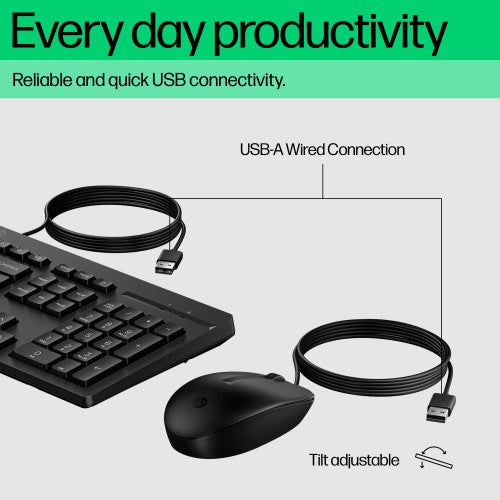 HP 225 Wired Mouse and Keyboard Combo