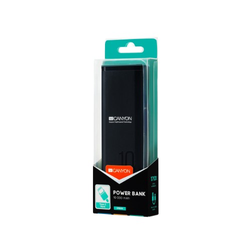 Canyon CNE-CPB010B power bank Lithium Polymer (LiPo) 10000 mAh Black