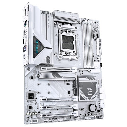 GIGABYTE B850 EAGLE WIFI7 ICE Motherboard - AMD Ryzen 9000 Series CPUs, 8+2+2 Phases Digital VRM, up to 8200MHz DDR5 (OC), 1xPCIe 5.0 + 2xPCIe 4.0 M.2, WIFI 7, 2.5 GbE LAN, USB 3.2 Gen 2