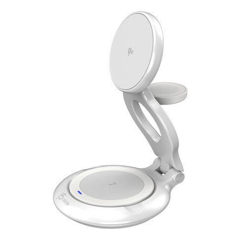 j5create Qi2 3-in-1 Magnetic Foldable Wireless Charging Station