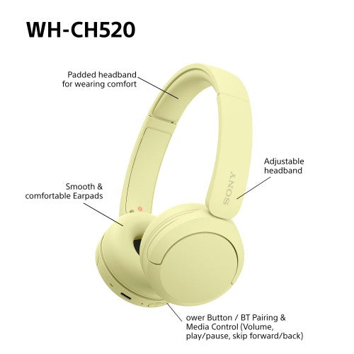 Sony WH-CH520 - Kopfhörer - Yellow