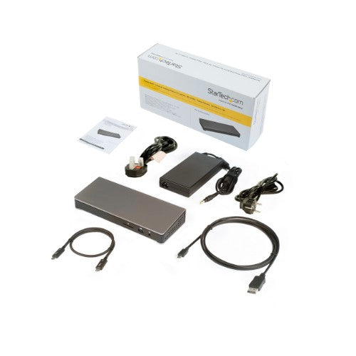 StarTech.com Thunderbolt 3 Dock - Dual Monitor 4K 60Hz TB3 Laptop Docking Station with DisplayPort - 85W Power Delivery Charging - 6-Port USB 3.0 Hub, SD 4.0, GbE, Audio - Windows & Mac