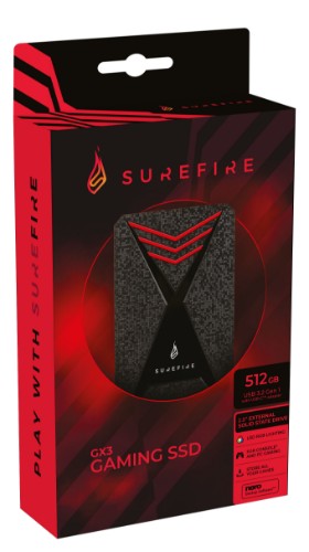 SureFire Gaming 512 GB Black, Grey