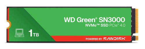 Western Digital Green WD ™ SN3000 NVMe™ SSD POWERED BY SANDISK 1 TB