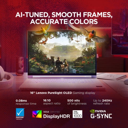 Lenovo Legion 7 16AGP11 AMD Ryzen™ AI 7 450 Laptop 40.6 cm (16") WQXGA 32 GB LPDDR5x-SDRAM 1 TB SSD NVIDIA GeForce RTX 5060 Wi-Fi 7 (802.11be) Windows 11 Home English White