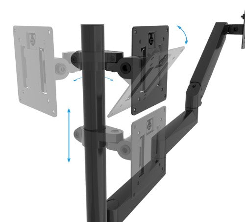 B-Tech BT7353/B monitor mount / stand 81.3 cm (32") Desk Black