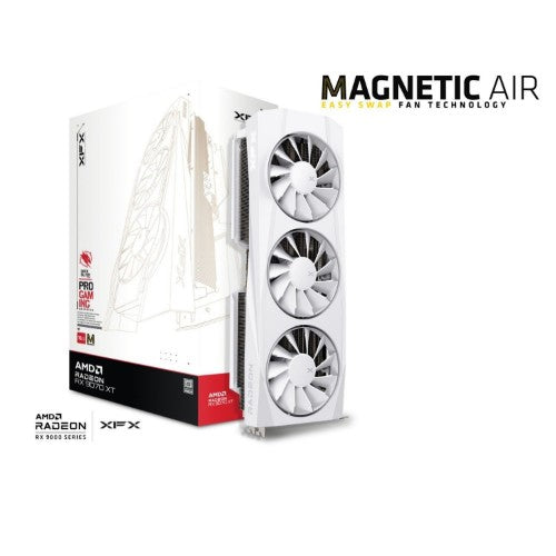 XFX Radeon RX 9070 XT Quicksilver White Magnetic Air 16GB AMD GDDR6