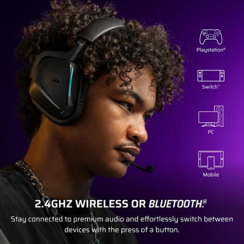 Corsair VOID WIRELESS v2 Headset Wired & Wireless Head-band Gaming USB Type-C Bluetooth Black