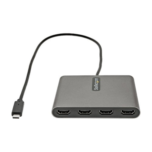 StarTech.com USB C to Quad HDMI Adapter, USB-C to 4x HDMI Monitor Converter for Windows (no support for macOS/ChromeOS/Linux) - TAA