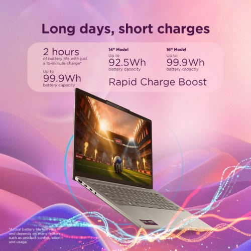 Lenovo IdeaPad Slim 5 14AGP11 Copilot+ PC AMD Ryzen™ AI 5 430 Laptop 35.6 cm (14") WUXGA 16 GB DDR5-SDRAM 512 GB SSD Wi-Fi 7 (802.11be) Windows 11 Home English Green, Grey