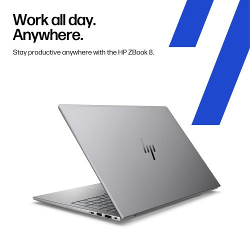 HP ZBook 8 G1i Data Science Intel Core Ultra 9 285H Mobile workstation 40.6 cm (16") WUXGA 32 GB DDR5-SDRAM 1 TB SSD NVIDIA RTX 500 Ada Wi-Fi 7 (802.11be) Windows 11 Pro AI Workstation, AI PC Silver