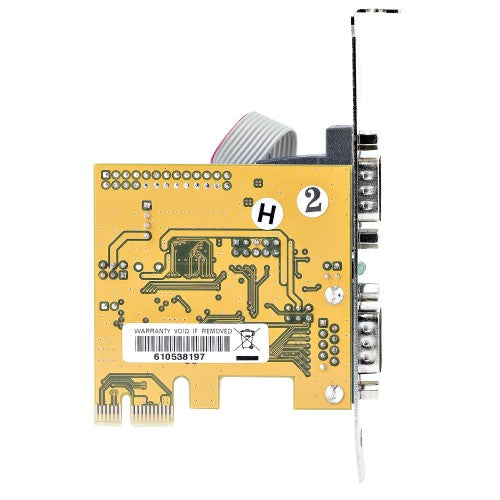 StarTech.com 2-Port PCI Express Serial Card, Dual Port PCIe to RS232 (DB9) Serial Card, 16C1050 UART, Standard or Low Profile Brackets, COM Retention, For Windows & Linux
