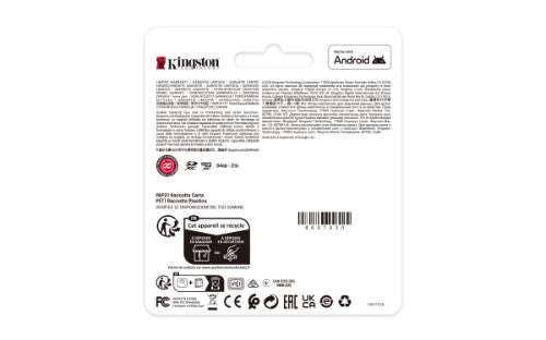 Kingston Technology 256GB microSDXC Canvas Select Plus Gen3 150MB/s A1 Card + Adapter
