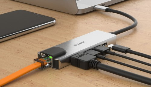 D-Link 5-in-1 USB-C Hub with HDMI/Ethernet and Power Delivery