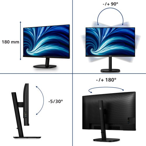 Philips 32B2U3601/00 computer monitor 80 cm (31.5") 2560 x 1440 pixels Quad HD LCD Black