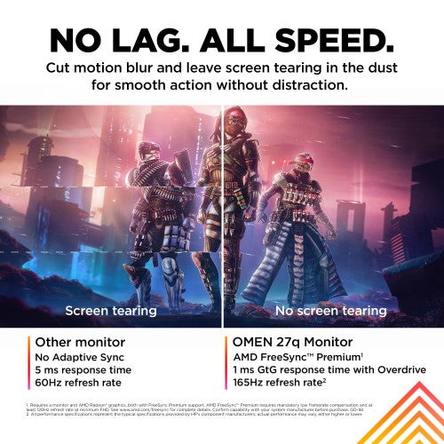 OMEN by HP 27 inch QHD 165Hz Gaming Monitor - OMEN 27q