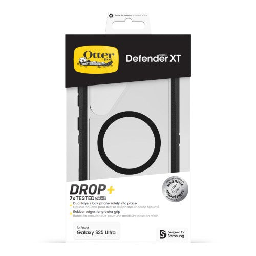 OtterBox Defender XT with Magnets Series for Samsung Galaxy S25 Ultra, transparent/black