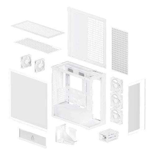 ARCTIC Xtender VG (White) Premium E-ATX PC Case with Vertical GPU Mounting