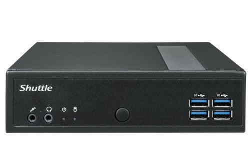 Shuttle XPC slim Barebone DL40N, Intel N150, 1x DDR5, 2x LAN (2x 2.5Gbit), 2xCOM,1xHDMI,1xDP, 1x VGA, fanless, 24/7 permanent operation