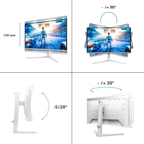 Philips Evnia 6000 27M2N6501L/00 computer monitor 67.3 cm (26.5") 2560 x 1440 pixels Quad HD QD-OLED White