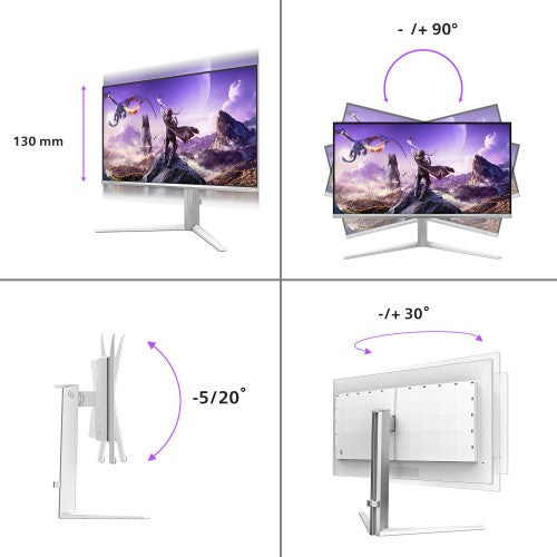Philips Evnia 6000 32M2N6901A/00 computer monitor 80 cm (31.5") 3840 x 2160 pixels 4K Ultra HD QD-OLED White