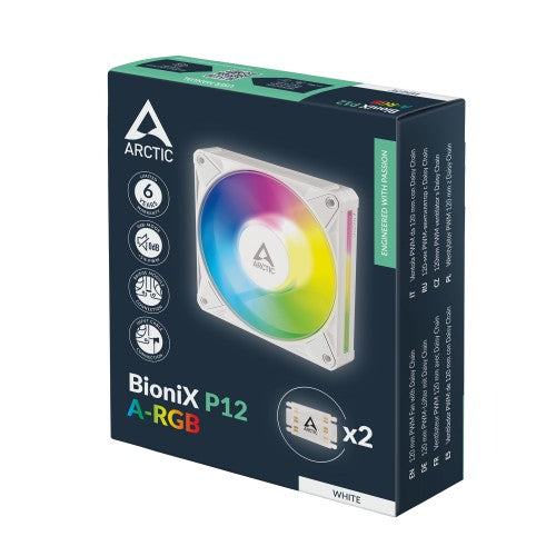 ARCTIC BioniX P12 A-RGB (White) 120 mm PWM Fan with Daisy Chain